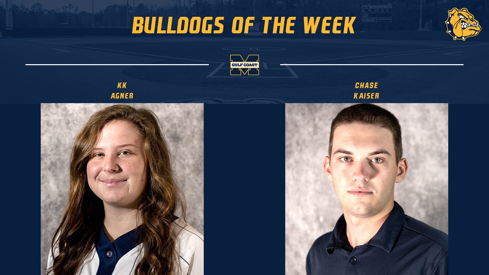 Agner, Kaiser named Bulldogs of the Week