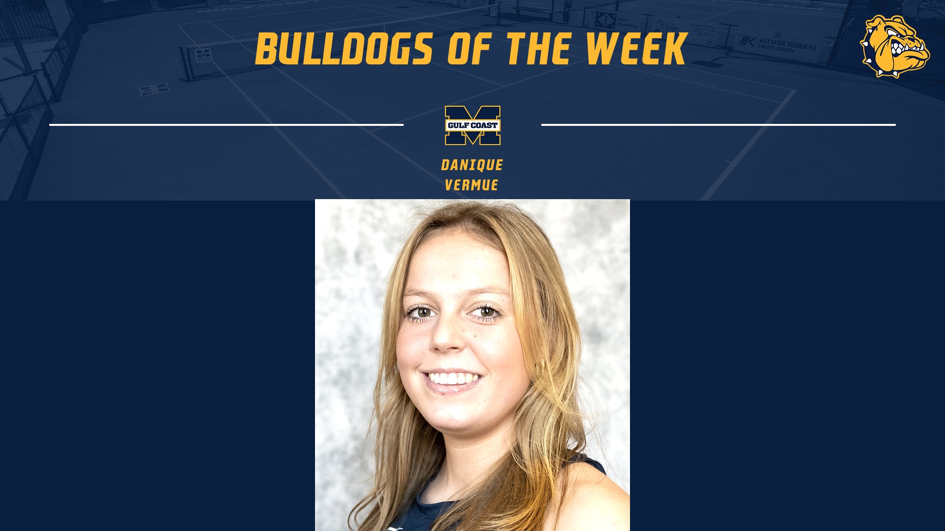 Vermue named Bulldog of the Week