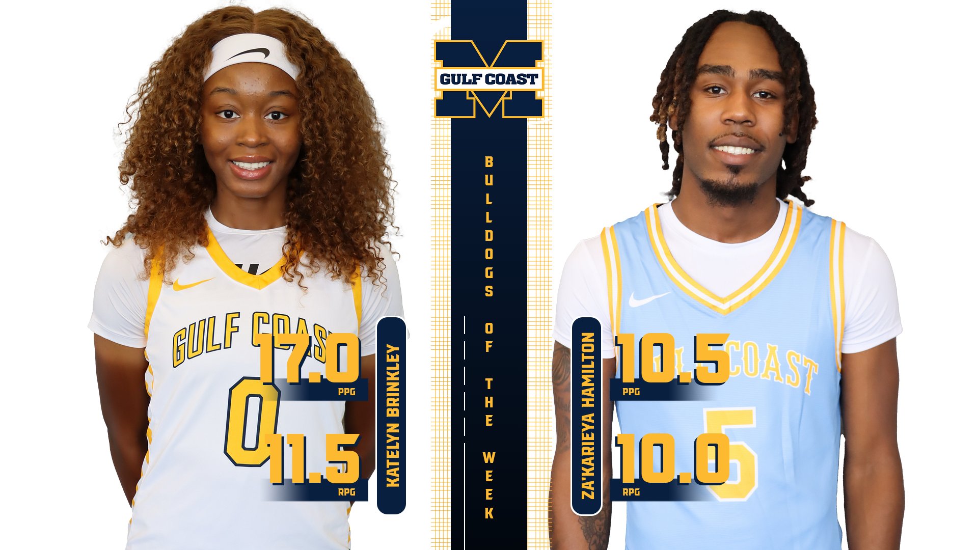 Brinkley, Hamilton named Bulldogs of the Week