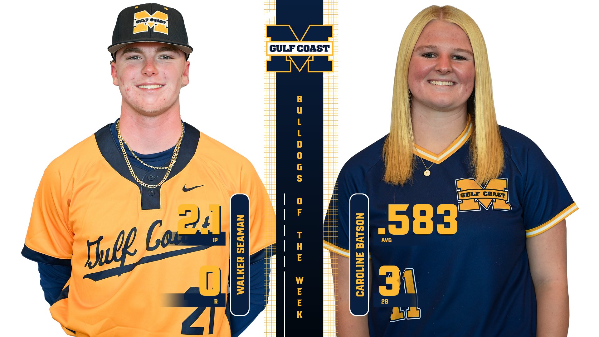 Seaman, Batson named Bulldogs of the Week