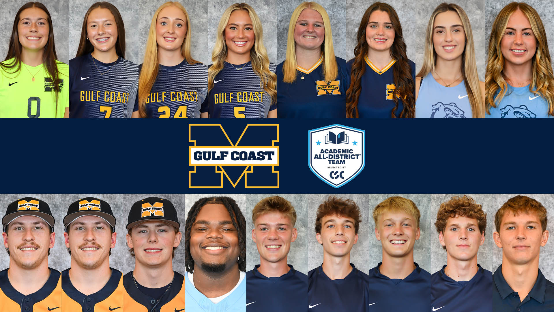 MGCCC has 17 on CSC Academic All-District Teams