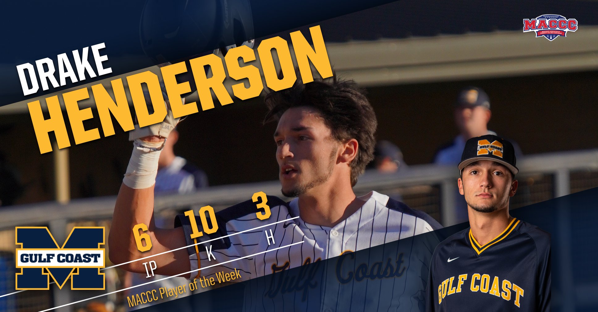 Henderson wins MACCC Pitcher of the Week