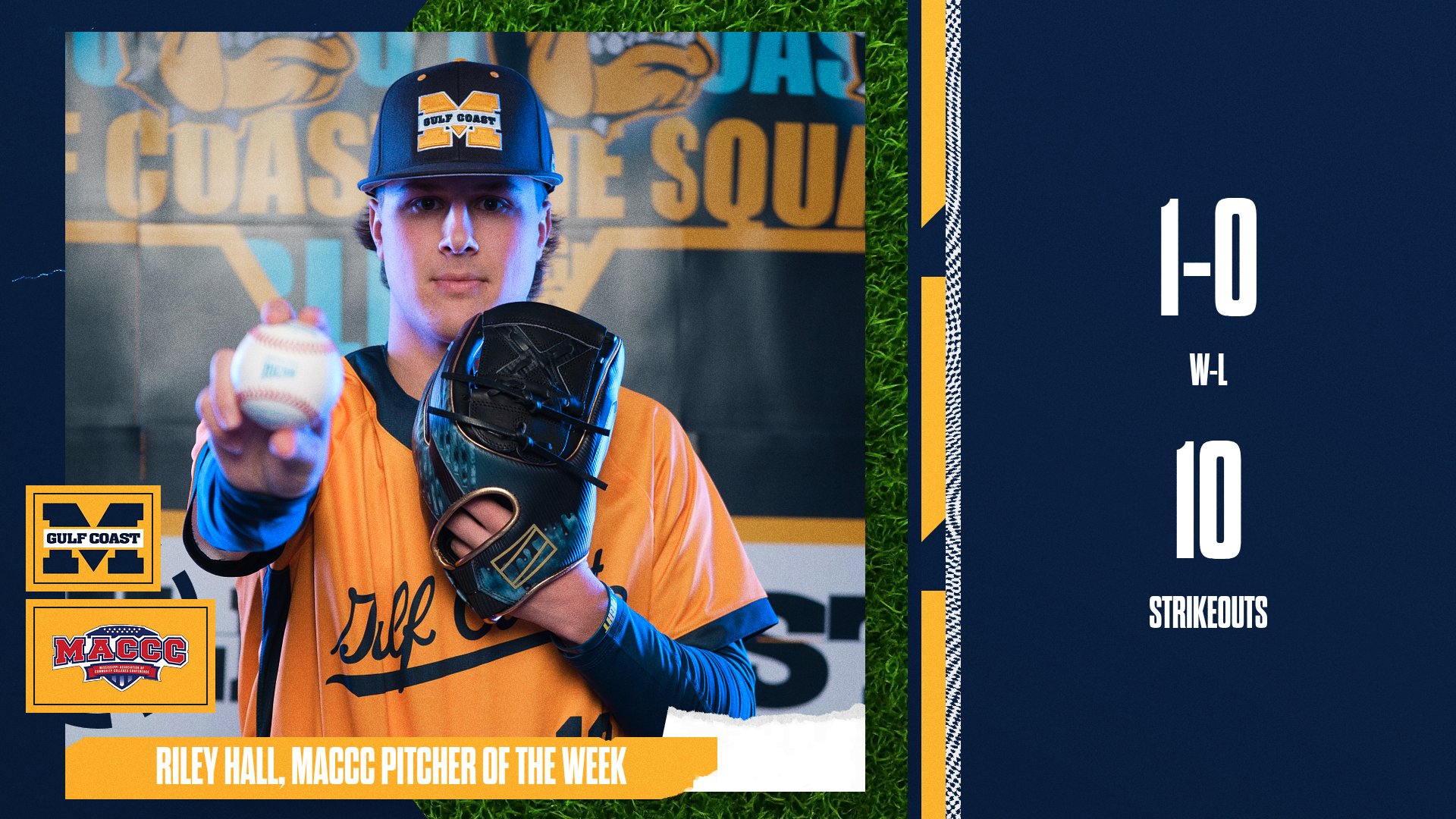 Hall wins MACCC Pitcher of the Week