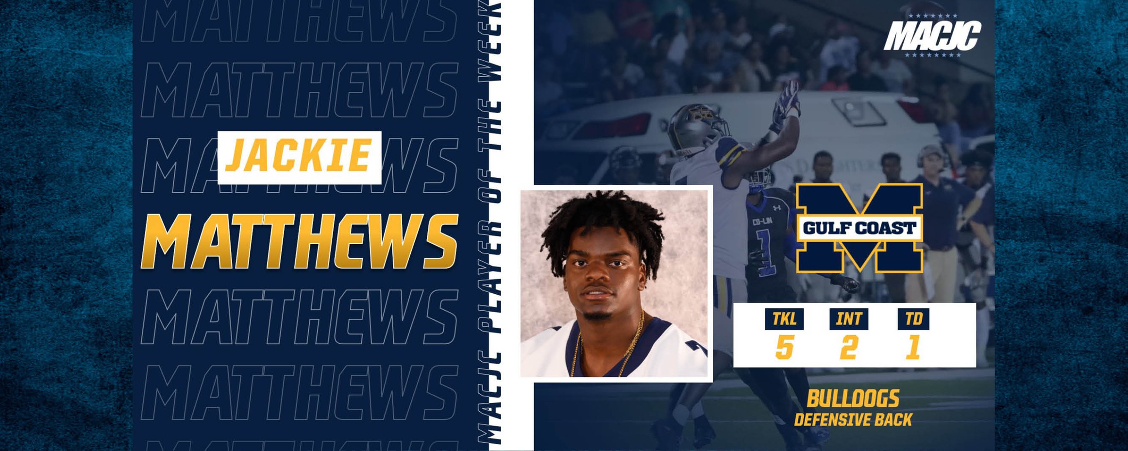 Matthews wins MACJC Player of the Week