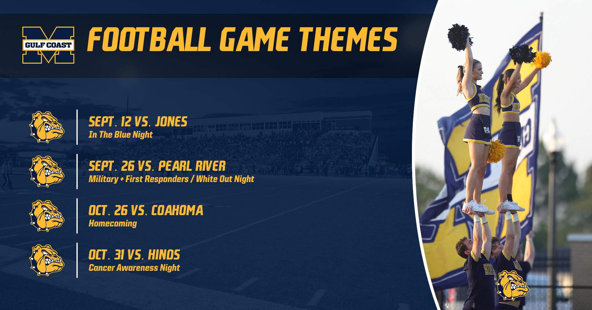 Bulldogs announce football game themes