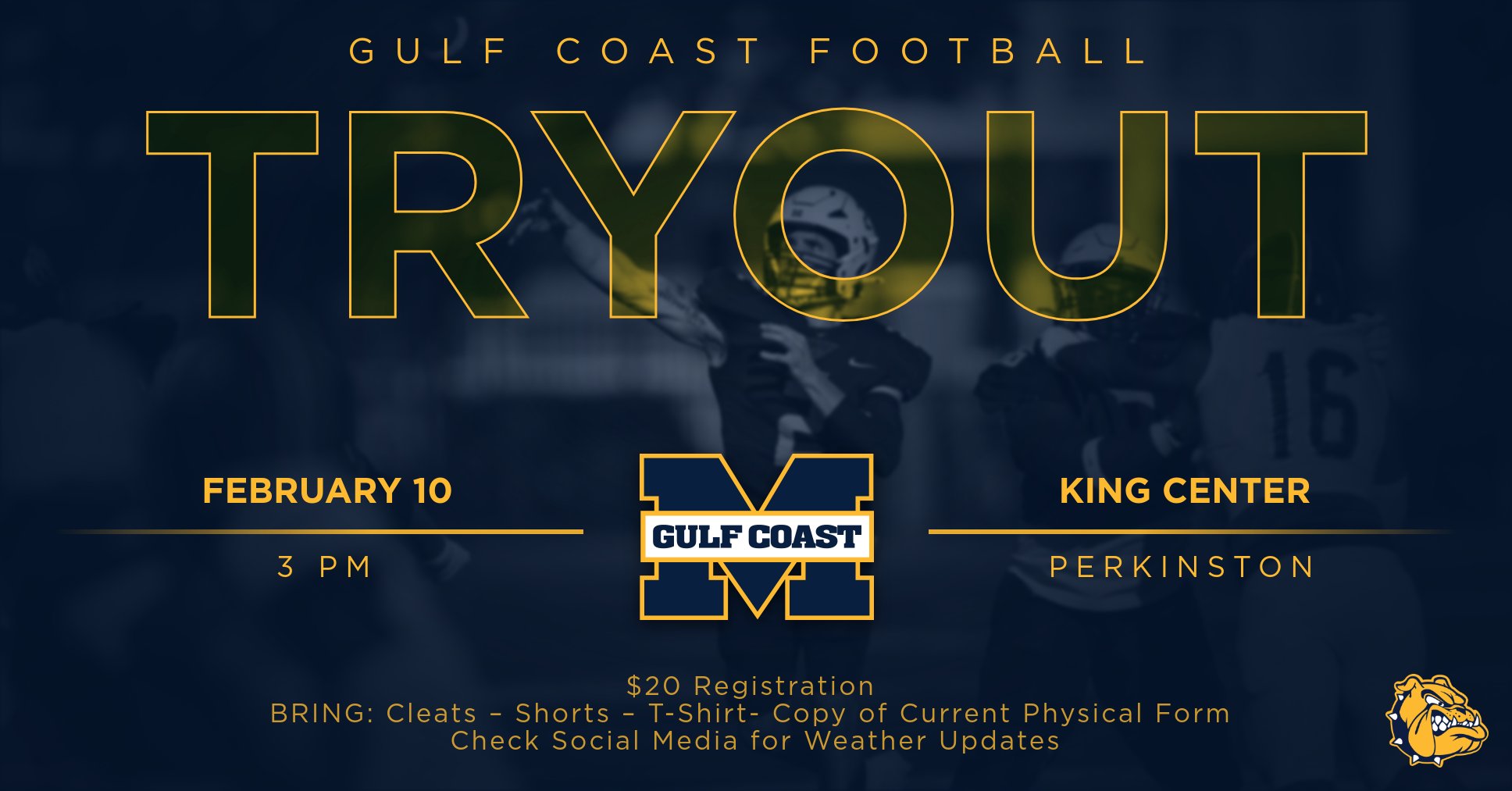 MGCCC Football sets tryouts for Feb. 10