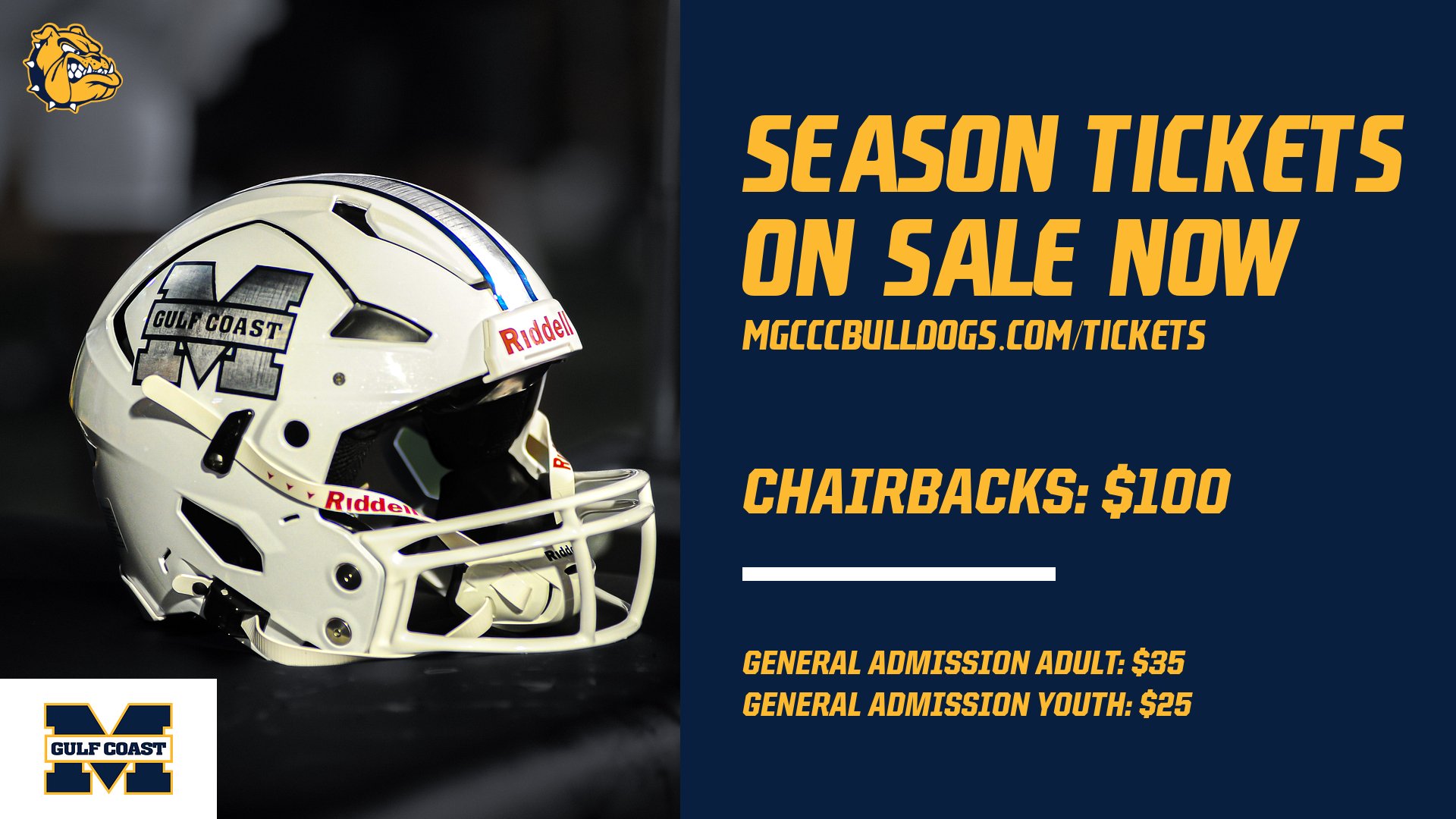 Football season tickets on sale now