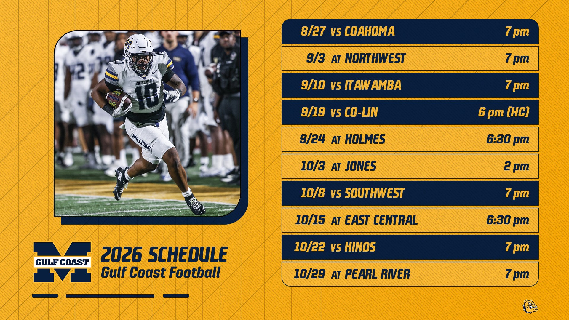 Football plays 10-game regular season in 2026