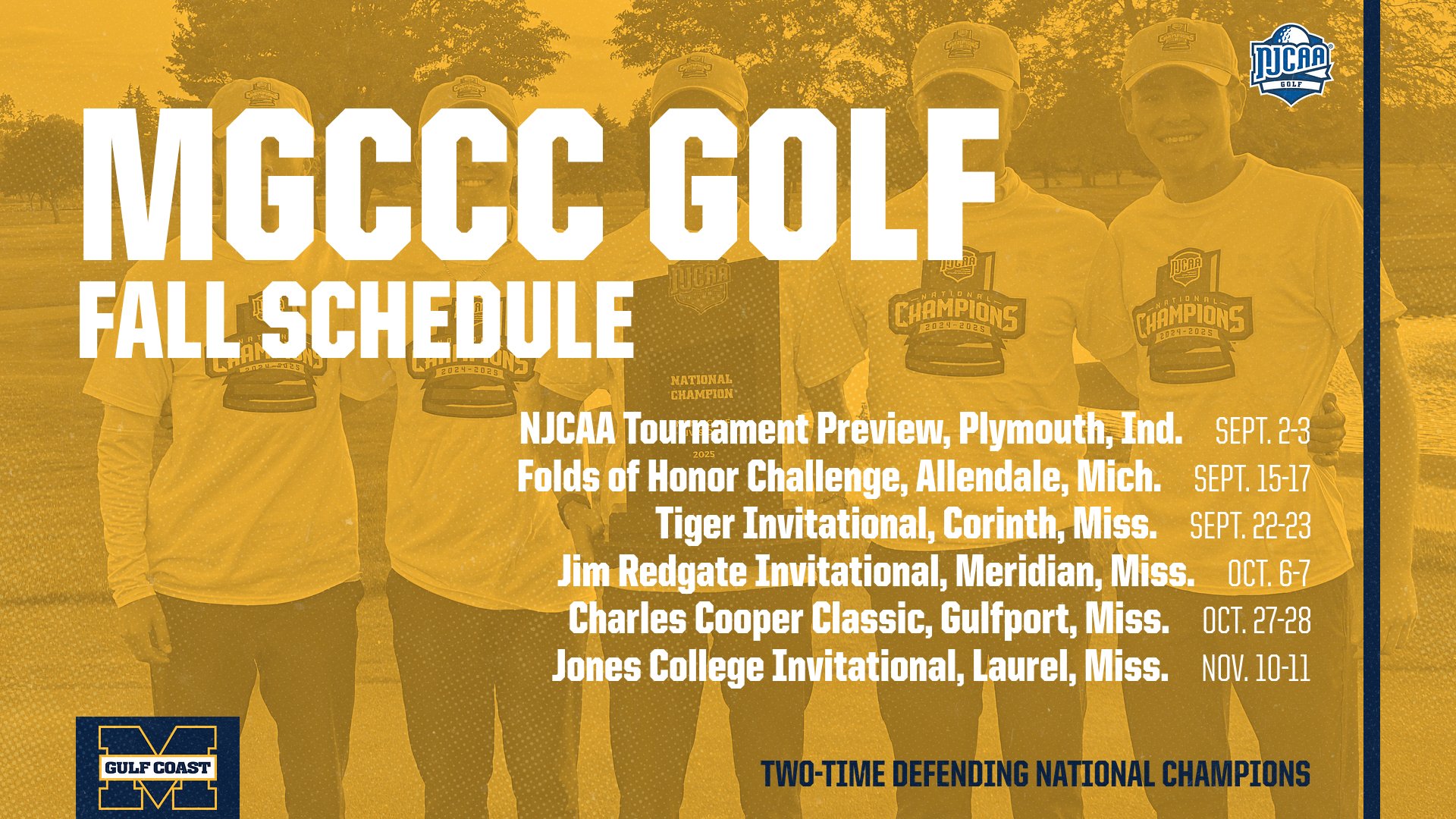 National champs release fall schedule
