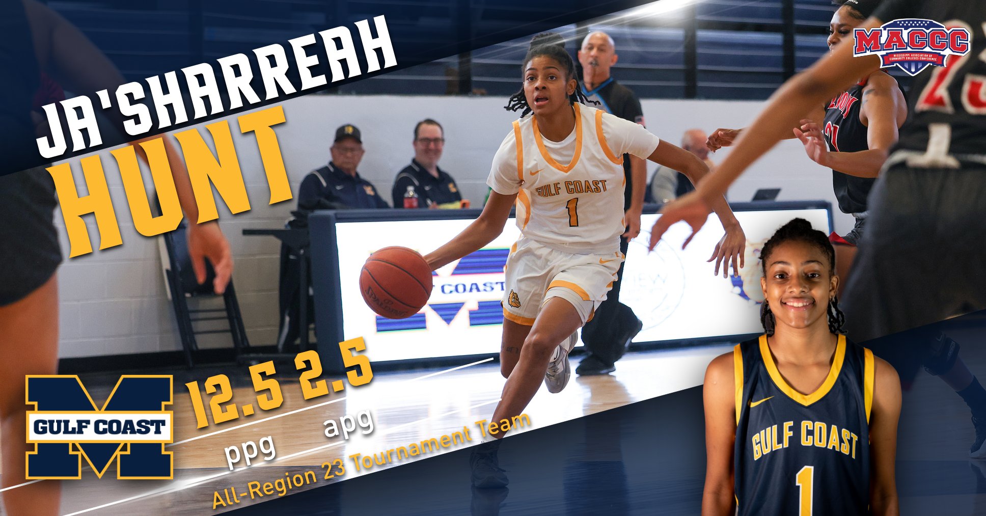 Hunt named to All-R23 Tournament Team