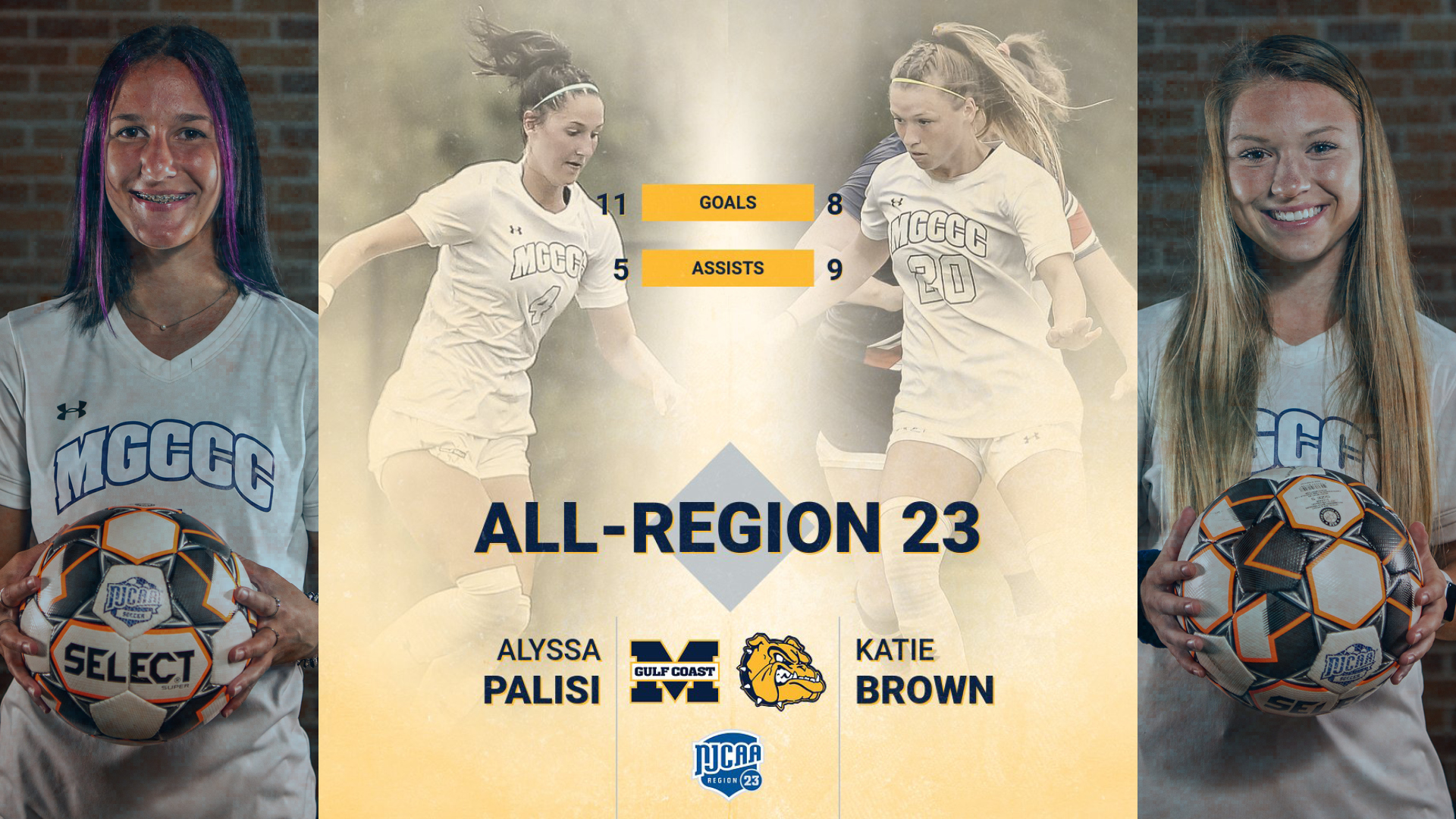 Palisi, Brown named All-Region 23